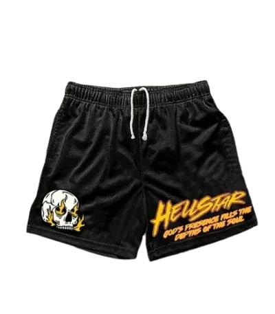 Buy Hellstar Logo Black Shorts