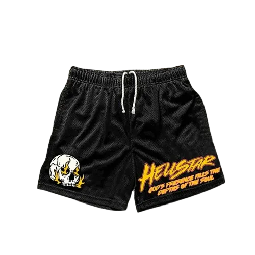 Buy Hellstar Logo Black Shorts