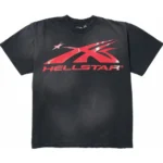Hellstar Black and Red Sport Logo Gel T-shirt