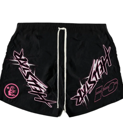 Hellstar Waxed Nylon Athletic Shorts