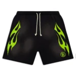 Hellstar Green Flame Shorts