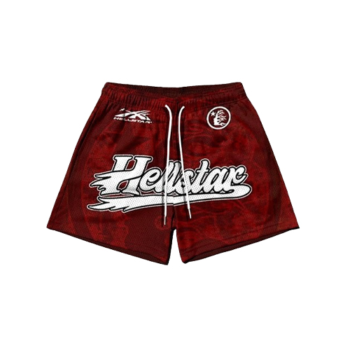 Hellstar Graphic Casual Red Shorts