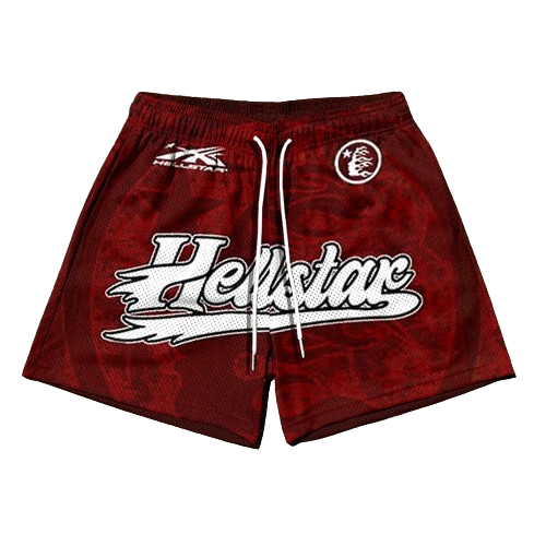 Hellstar Graphic Casual Red Shorts