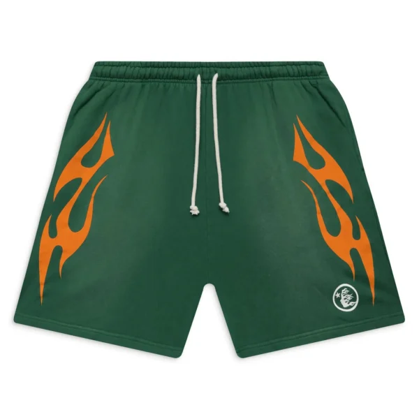 Hellstar Flame Green Shorts