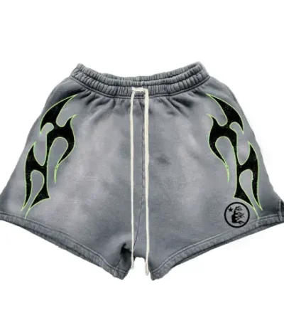 Grey Hellstar Capsule 10 Flame Shorts