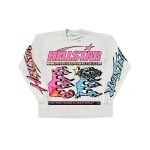 Hellstar Long Sleeve Sweatshirt White Pixel